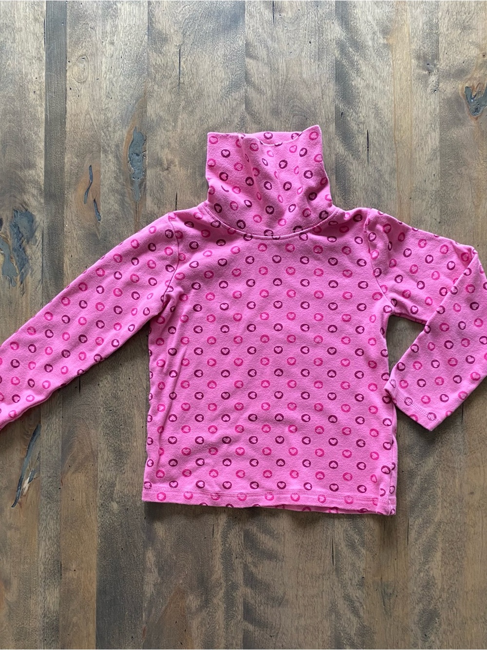 Pink Polka Dot Turtleneck Top for Kids